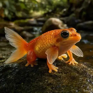 Goldfish + Strawberry frog
